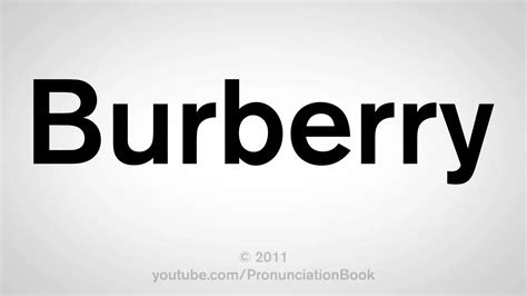 pronunciation of burberry|burberry sound pronunciation.